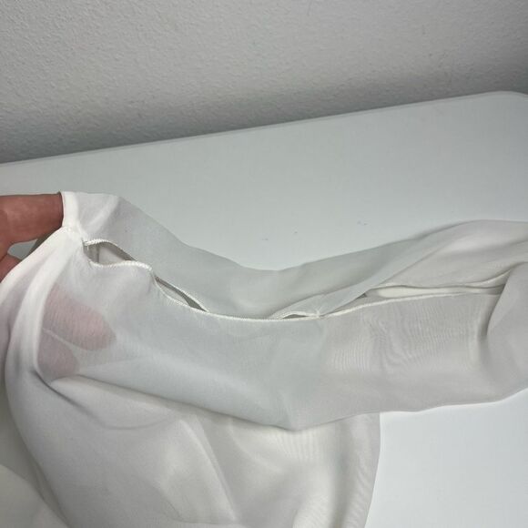 Babe Jacaranda Sheer Oversized White Top Black skirt Formal Dress Size M NWT - Picture 6 of 15